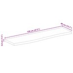 vidaXL Dessus de table à bord vivant 120x40x3 8cm bois massif manguier