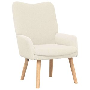 vidaXL fauteuil Crème 63 x 67 x 94 cm Tissu Sherpa
