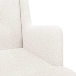 vidaXL Chaise à bascule Crème 62 x 80 x 85 cm Bouclé