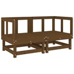 vidaXL Canapés d'angle de jardin 2 Pièces marron miel bois de pin solide