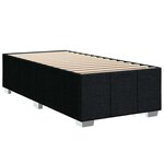 vidaXL Sommier à lattes de lit avec matelas Noir 100x200 cm Tissu