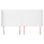vidaXL Tête de lit avec oreilles Blanc 163x16x118/128 cm Similicuir