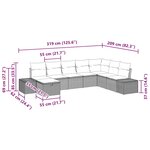 vidaXL Ensemble de canapé de jardin 8 Pièces Beige 55 x 62 x 69 cm