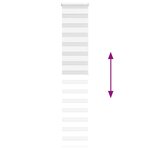 vidaXL Store zèbre blanc 50x200 cm largeur du tissu 45 9 cm polyester