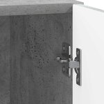 vidaXL Table de chevet 2 Pièces Gris Béton 43 x 34 5 x 47 cm