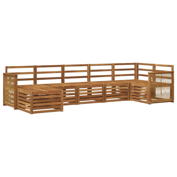 vidaXL Ensemble de canapés d'extérieur 6 pc Naturel