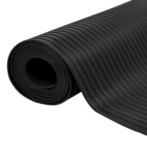 vidaXL Tapis de sol Noir 1 5 x 4 m Caoutchouc