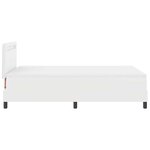 vidaXL Lit à ressorts avec matelas blanc  petit double  simili cuir.
