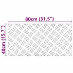 vidaXL Plaques à damier 4 Pièces Argent 80 x 40 cm Aluminium