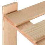 vidaXL Étagère de stockage 3 niveaux 60x28 5x90 cm Bois de pin massif