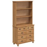 Hutch vidaXL 'ASKIM'Brun Miel 91x40x183 cm Bois massif de pin
