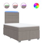 vidaXL Sommier à lattes de lit avec matelas Taupe 120x200 cm Tissu