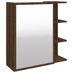 vidaXL Armoire à miroir de salle de bain Chêne marron 62 5x20 5x64 cm