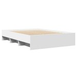 vidaXL Cadre de lit sans matelas blanc 120x200 cm bois ingénierie