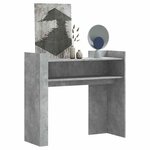 vidaXL Table console gris béton 100x35x90 cm bois d'ingénierie