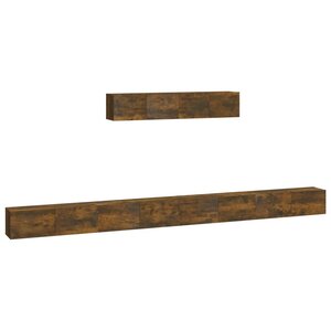 vidaXL Ensemble de meubles TV 6 Pièces Chêne fumé Bois d'ingénierie