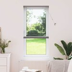 vidaXL Store de Fenêtre avec des rideaux Argent Aluminium