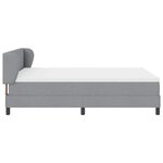 vidaXL Lit boxspring avec matelas Gris clair 140 x 190 cm tissu