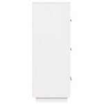 vidaXL Buffet haut Blanc 67x40x108 5 cm Bois massif de pin