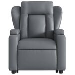 vidaXL Fauteuil inclinable électrique gris similicuir