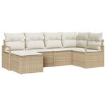 vidaXL Ensemble de canapés de jardin 8 pièces avec coussins en rattan synthétique brun