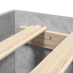 vidaXL Cadre de lit et tête de lit sans matelas gris béton 120x190 cm