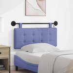 vidaXL Tête de lit suspendue Avec lumière LED Bleu denim Tissu