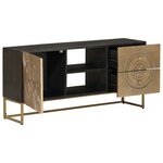 vidaXL Meuble TV avec tiroir avec étagère Laiton 105 x 30 x 50 cm