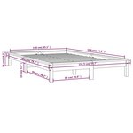 vidaXL Cadre de lit Marron miel 140x190 cm Bois de pin massif
