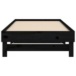 vidaXL Lit coulissant sans matelas noir 2x(90x190) cm
