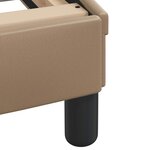 vidaXL Lit avec matelas Zadar cappuccino 140x200 cm similicuir