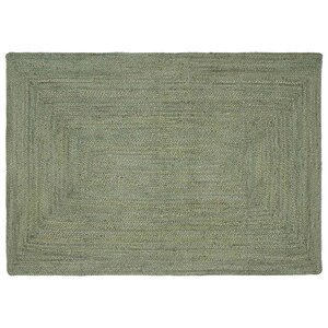 vidaXL Tapis de surface Rectangulaire Vert olive 120 x 170 cm Jute