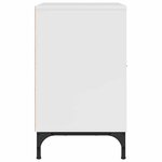 vidaXL Tables de chevet 2 Pièces Blanc brillant 49 x 36 x 61 cm