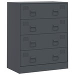 vidaXL Buffet anthracite 67x39x83 cm acier