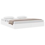 vidaXL Lit de Rangement avec matelas Blanc pur 183 x 213 cm Faux cuir