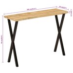vidaXL Table console à live edge 105x33x76 cm bois de manguier massif