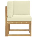 vidaXL Canapé d'angle extérieur Bois d'Acacia Massif Blanc