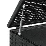 vidaXL Boîte à coussins de jardin Résine tressée 100x97 5x104 cm Noir