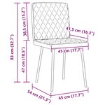 vidaXL Chaises à manger lot de 6 gris clair velours