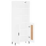 vidaXL Buffet haut Blanc 69 5x34x180 cm Bois d'ingénierie