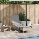 vidaXL Chaise longue avec coussin Beige 157 x 55 x 92cm polyrotin