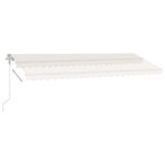 vidaXL Auvent automatique sur pied 500x350 cm Crème