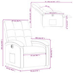 vidaXL Fauteuil inclinable électrique Marron Tissu