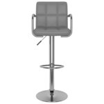 vidaXL Tabourets de bar lot de 2 gris similicuir
