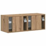 vidaXL Meuble TV mural 2 Pièces Chêne artisan 60 x 31 x 29.5 cm