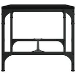 vidaXL Table d'appoint Noir 40x40x35 cm Bois d'ingénierie