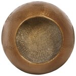 vidaXL Table basse martelée en aluminium Ø 50x30 cm laiton