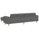 Ensemble de Canapés 3 Pièces Gris foncé tissu