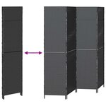 vidaXL Paravent Noir 195 x 180 cm polyrotin
