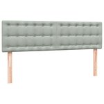 vidaXL Sommier à lattes de lit et matelas gris clair 140x210cm velours